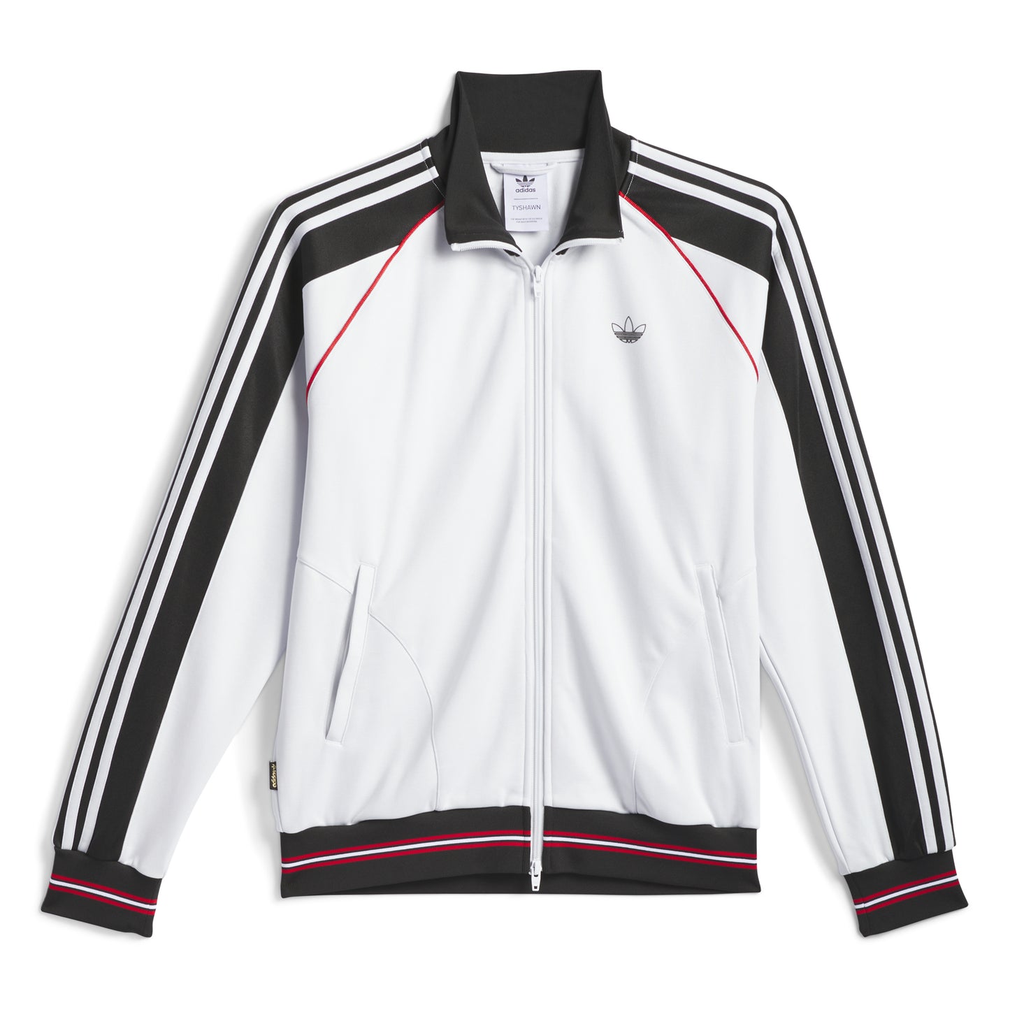 Adidas Skateboarding - Tyshawn Track Jacket - Crystal White / Black / Better Scarlet