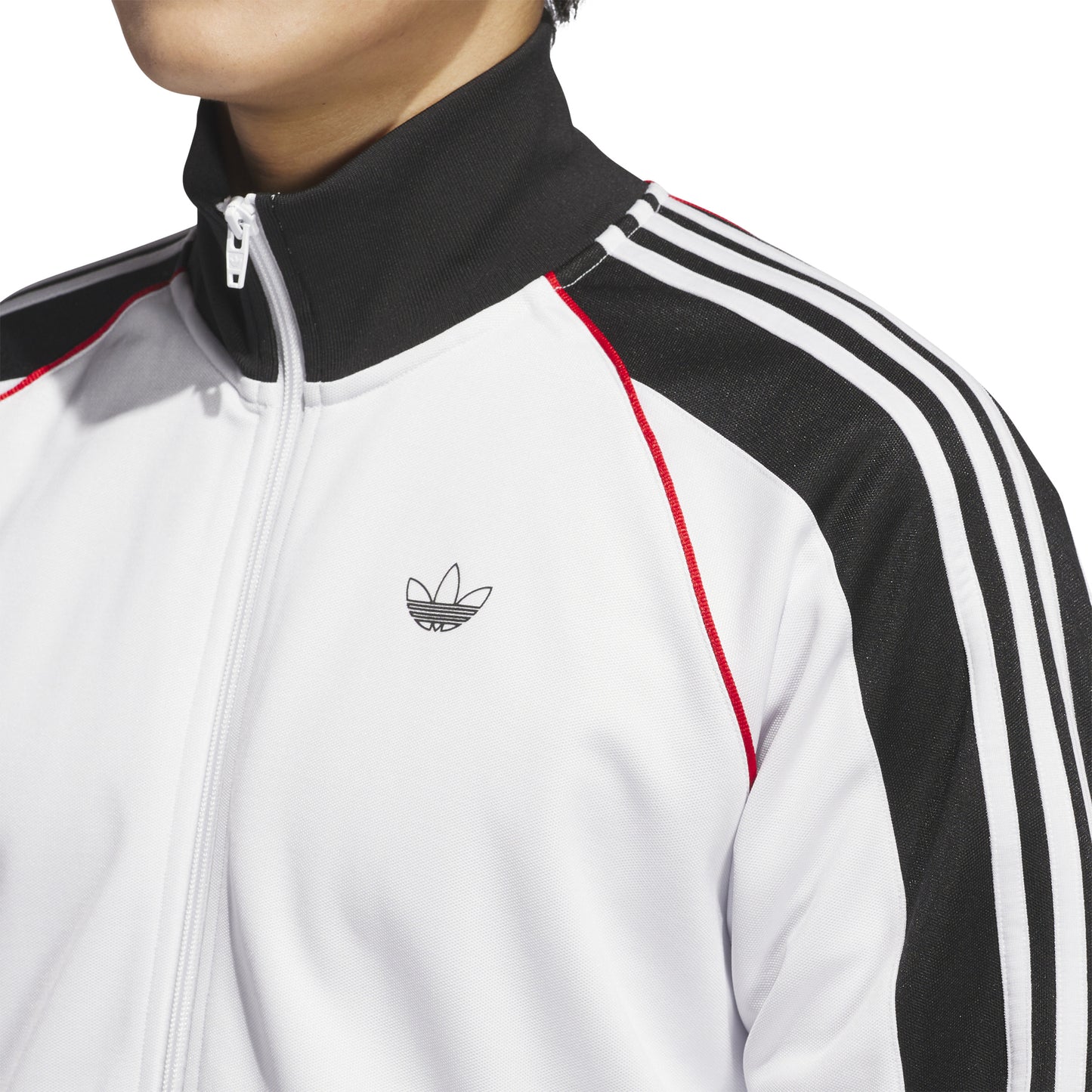 Adidas Skateboarding - Tyshawn Track Jacket - Crystal White / Black / Better Scarlet