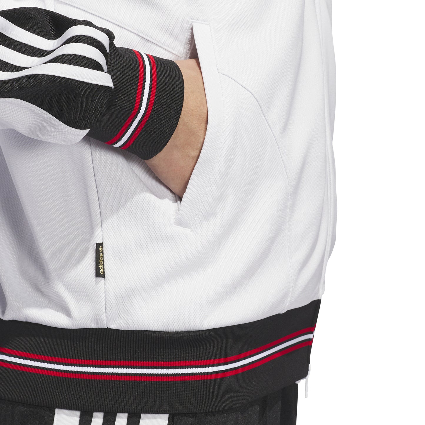 Adidas Skateboarding - Tyshawn Track Jacket - Crystal White / Black / Better Scarlet