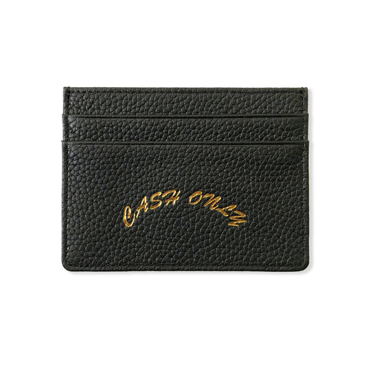 Cash Only - Leather Card Holder - Black