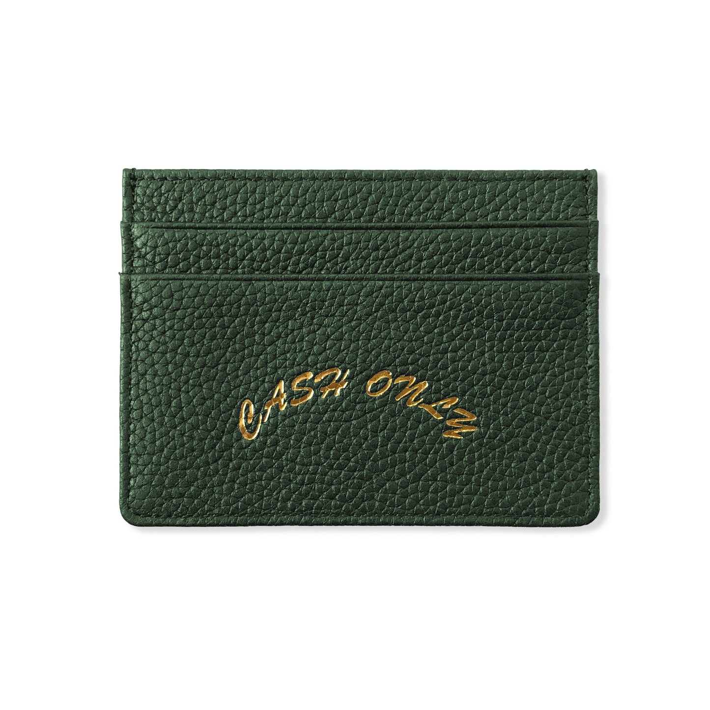 Cash Only - Leather Card Holder - Emerald