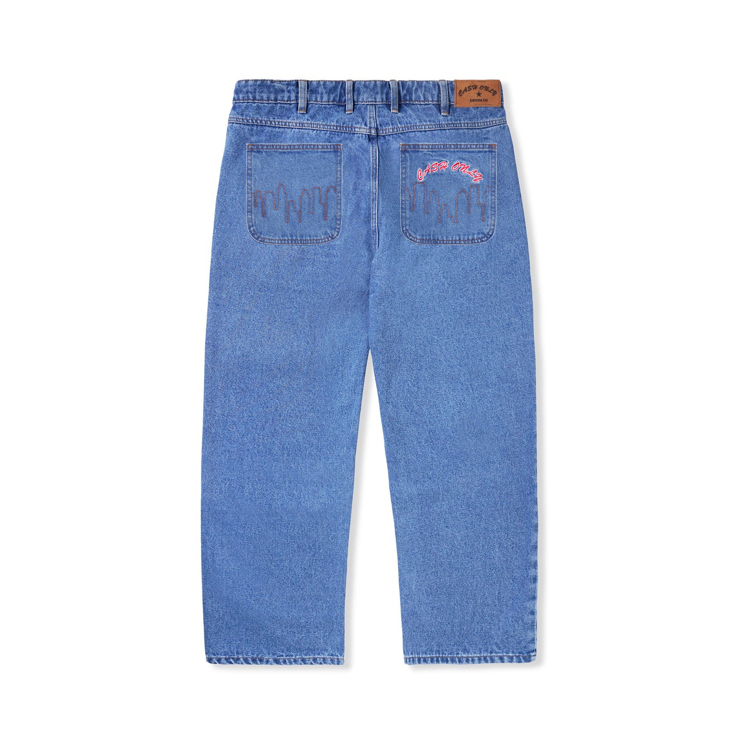 Cash Only - Logo Baggy Jeans - Washed Indigo
