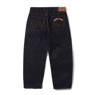 Cash Only - Logo Baggy Denim Jeans Washed Black