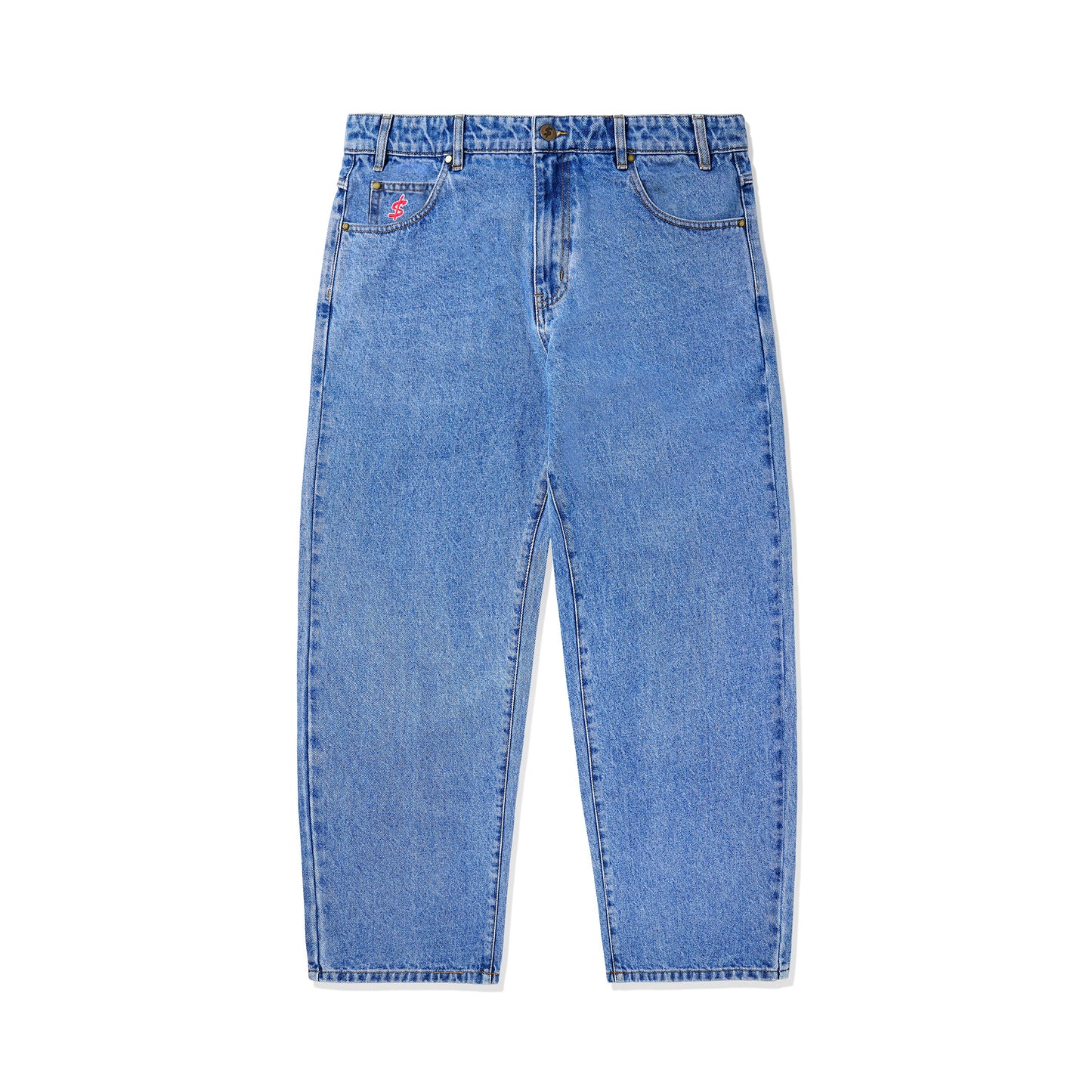 Cash Only - Logo Baggy Jeans - Washed Indigo