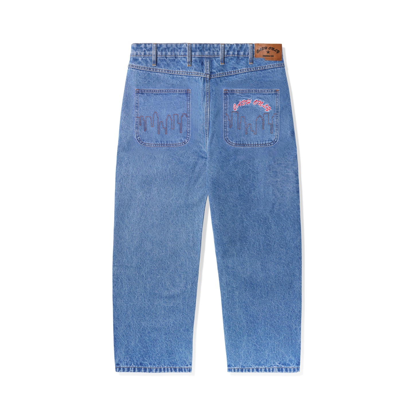 Cash Only - Logo Baggy Denim Jeans - Washed Indigo