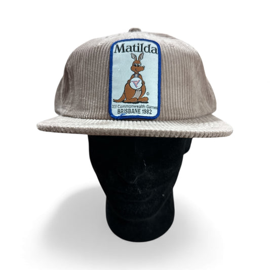 Parliament Queensland Vintage Patch - Cord Hat (Matilda Brisbane 1982 - Blue Outline)