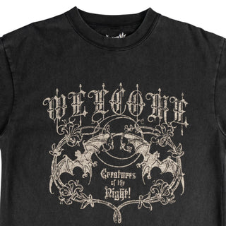 Welcome - Night Creature Boxy Garment-Dyed Tee