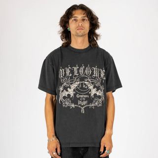 Welcome - Night Creature Boxy Garment-Dyed Tee