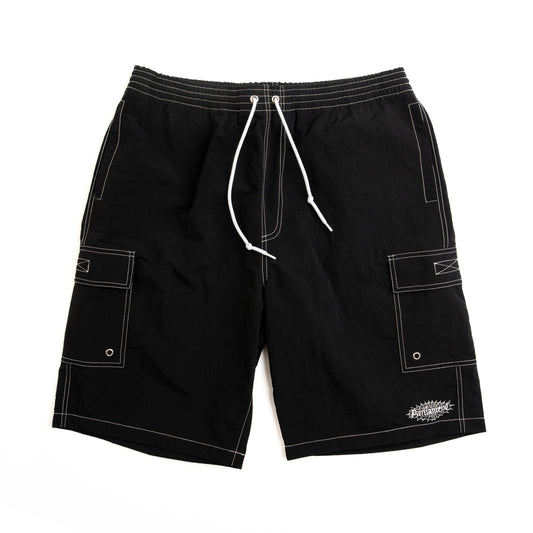 Parliament - Baggy Boardshorts - Black / Contrast White Stitching