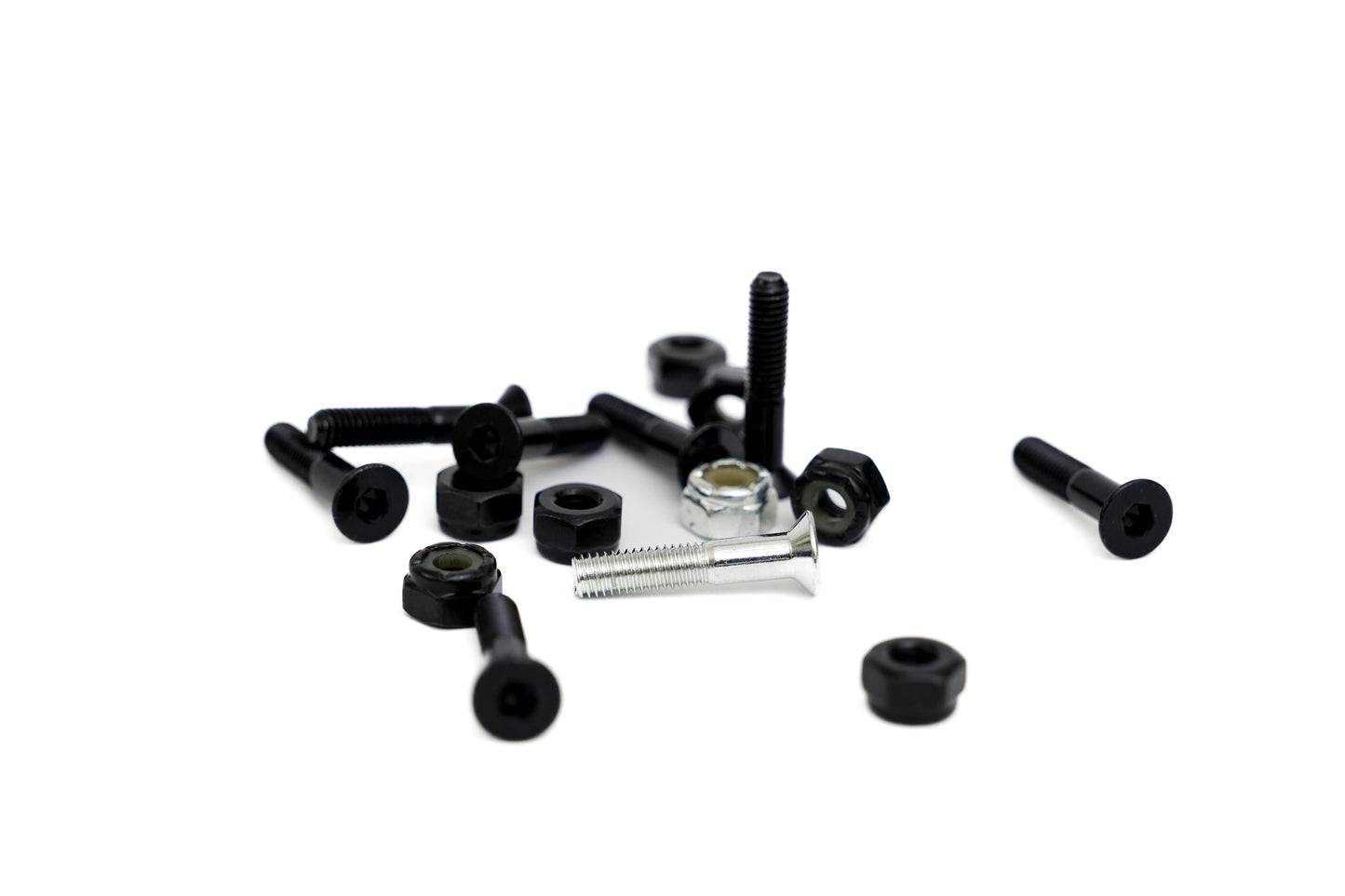 Parliament - 1" Allen Key Bolts - 7x Black 1x Silver