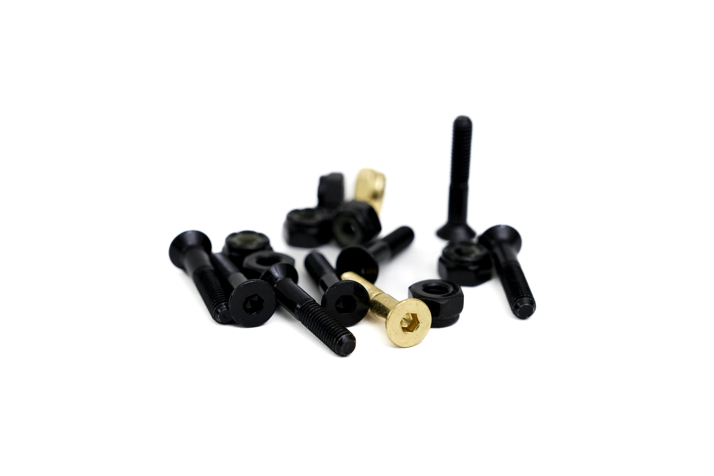 Parliament - 1" Allen Key Bolts - 7x Black 1x Gold