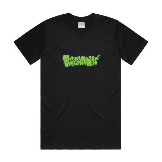 Parliament - Green Throwie T-shirt - Black
