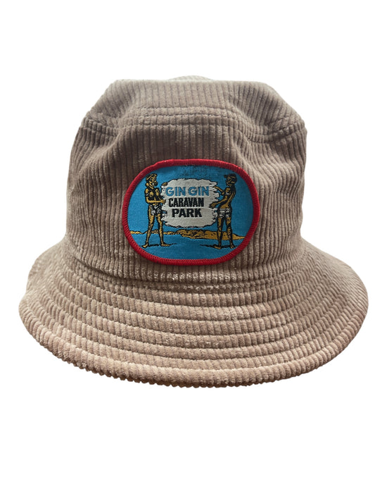 Parliament Queensland Vintage Patch - Bucket Hat (Gin Gin Caravan Park) Dusty Pink