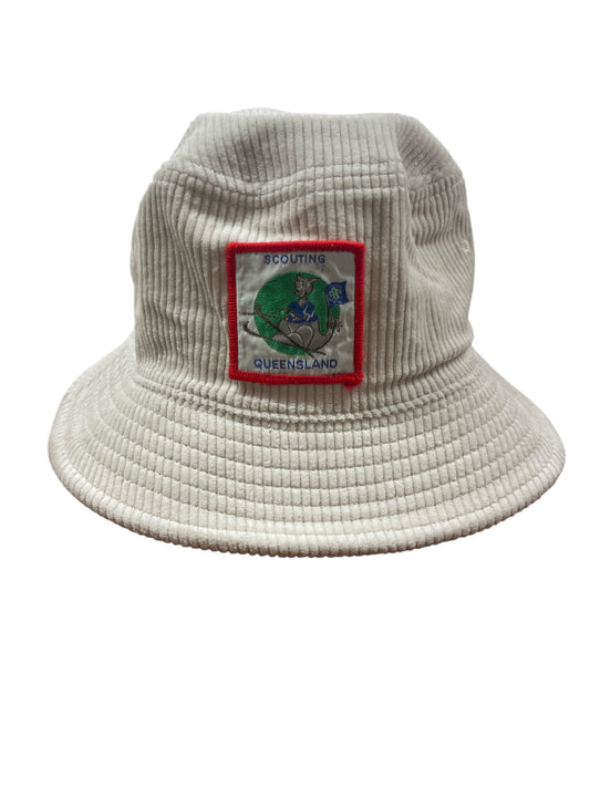 Parliament Queensland Vintage Patch - Bucket Hat (Scouting Queensland) Stone