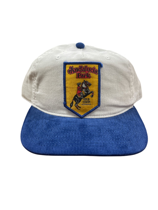 Parliament Queensland Vintage Patch - Cord 2 Tone Hat (Andalucia Park) Blue/White