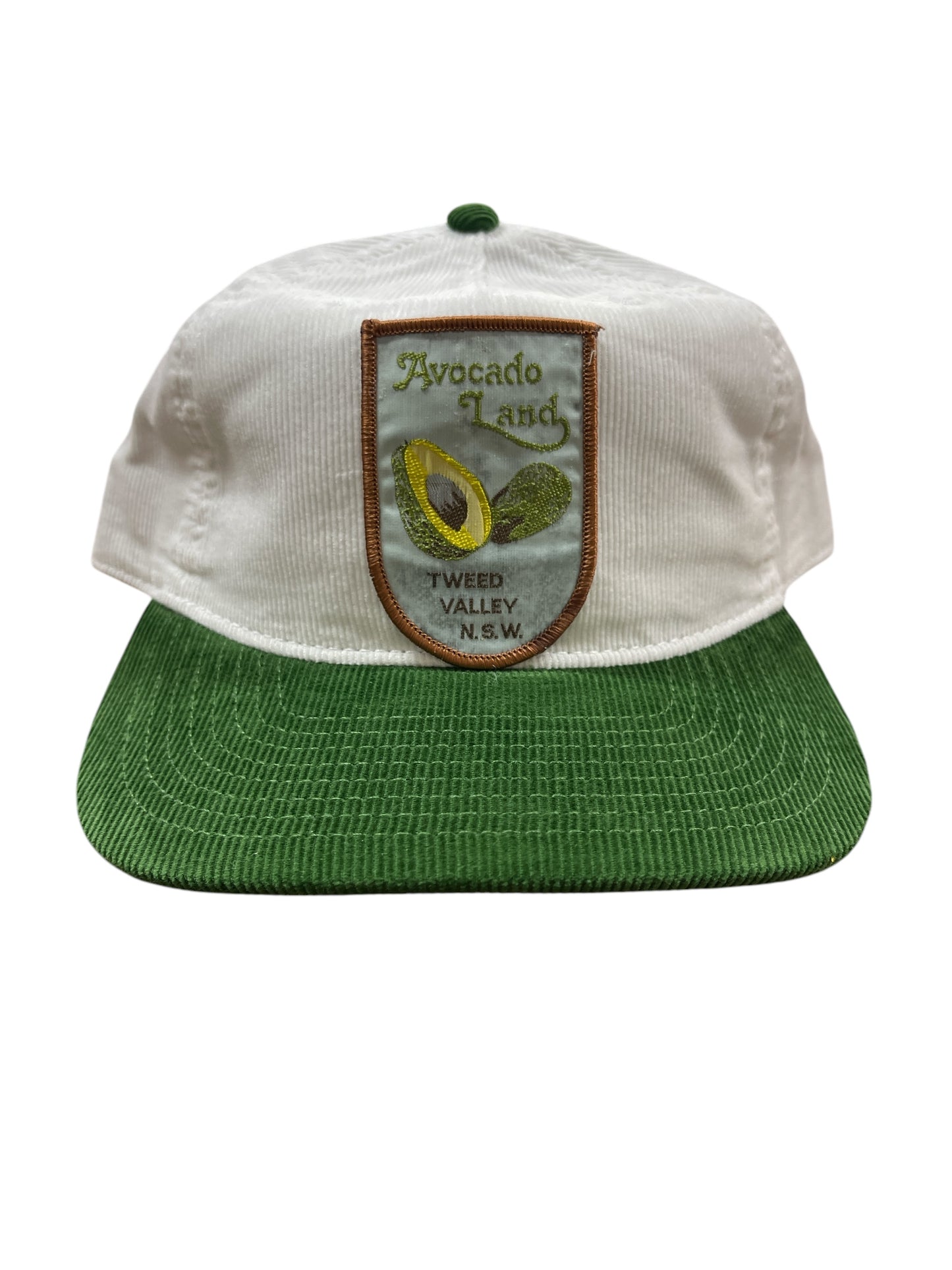 Parliament Queensland Vintage Patch - Cord 2 Tone Hat (Avo Land Tweed Valley) Green/White