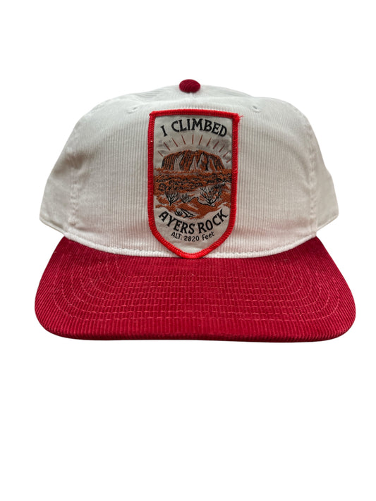 Parliament Queensland Vintage Patch - Cord 2 Tone Hat (Ayers Rock) Red/White