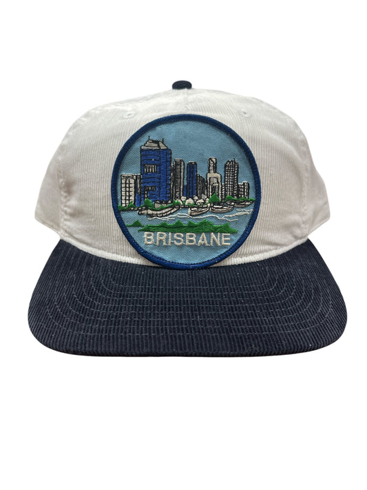 Parliament Queensland Vintage Patch - Cord 2 Tone Hat (Brisbane) Navy/White