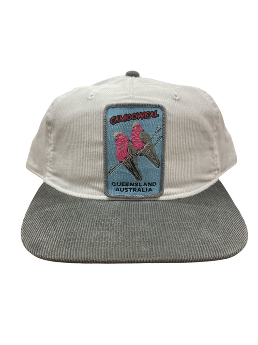Parliament Queensland Vintage Patch - Cord 2 Tone Hat (Camooweal) Grey/White