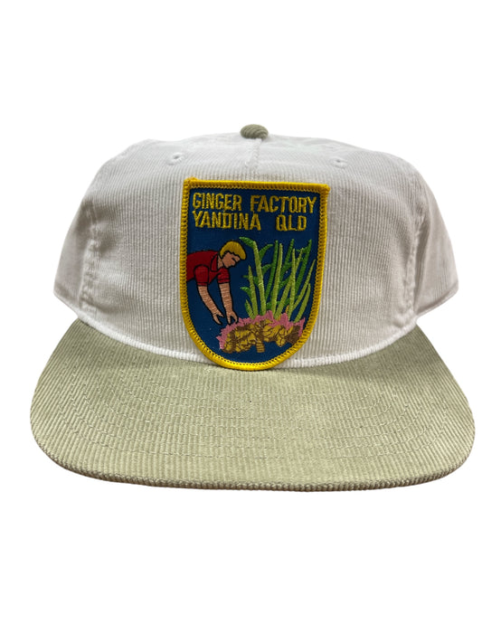Parliament Queensland Vintage Patch - Cord 2 Tone Hat (Ginger Factory) Olive/White