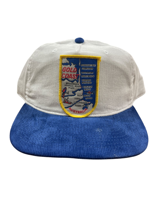 Parliament Queensland Vintage Patch - Cord 2 Tone Hat (Gold Coast) Blue/White