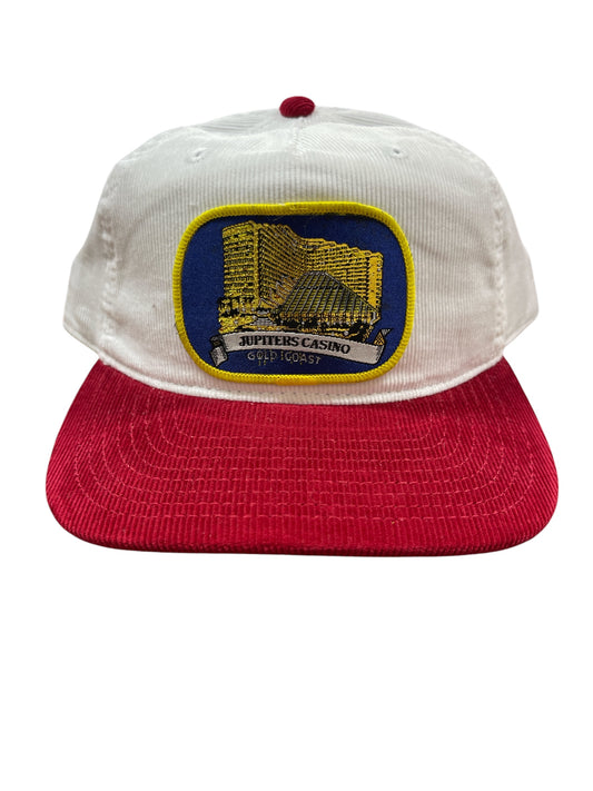Parliament Queensland Vintage Patch - Cord 2 Tone Hat (Jupiters) Red/White