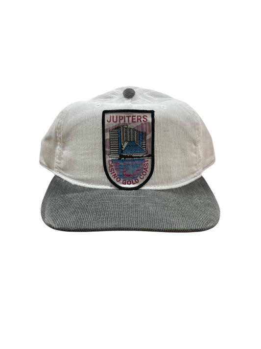 Parliament Queensland Vintage Patch - Cord 2 Tone Hat (Pink Jupiters) Grey/White