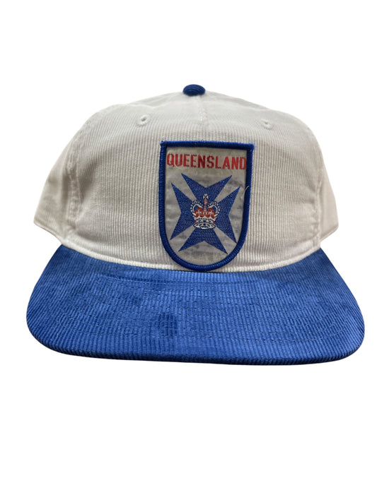 Parliament Queensland Vintage Patch - Cord 2 Tone Hat (Queensland) Blue/White