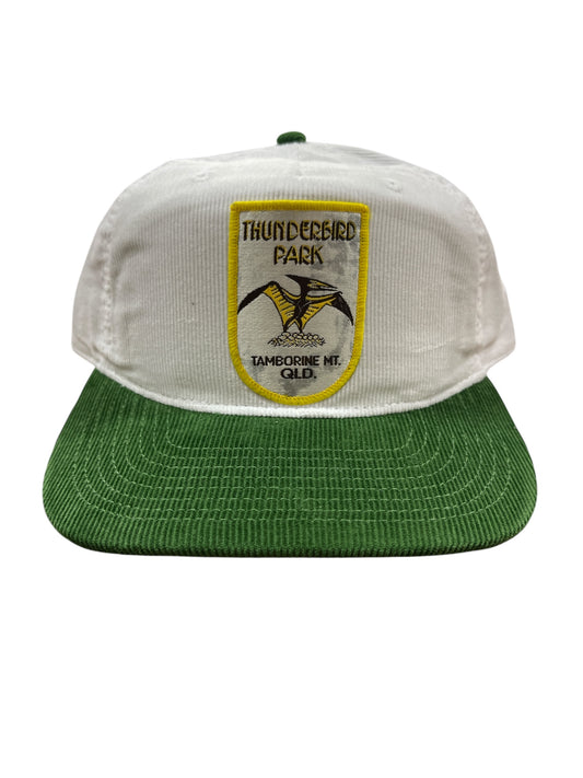 Parliament Queensland Vintage Patch - Cord 2 Tone Hat (Thunderbird Park) Green/White