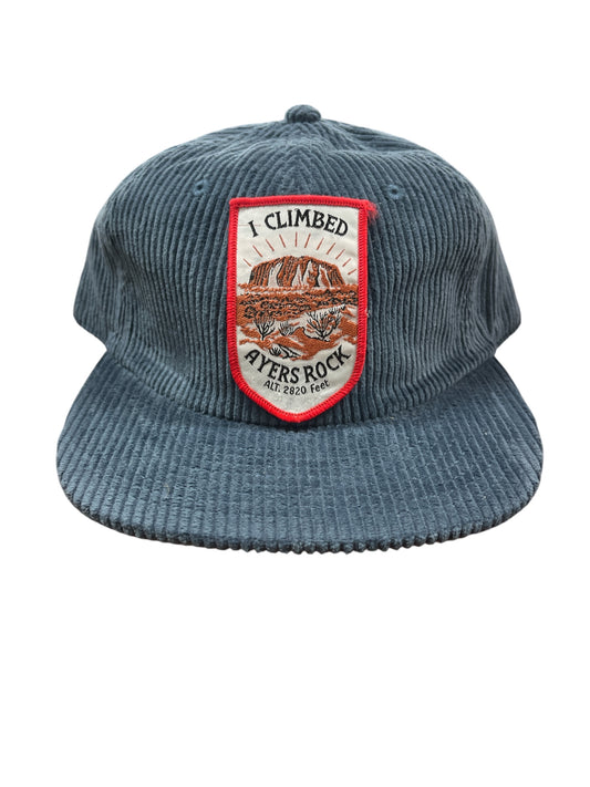 Parliament Queensland Vintage Patch - Cord Hat (Ayers Rock) Petrol Blue