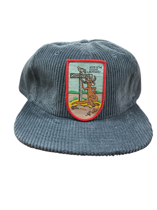 Parliament Queensland Vintage Patch - Cord Hat (Camooweal) Petrol Blue