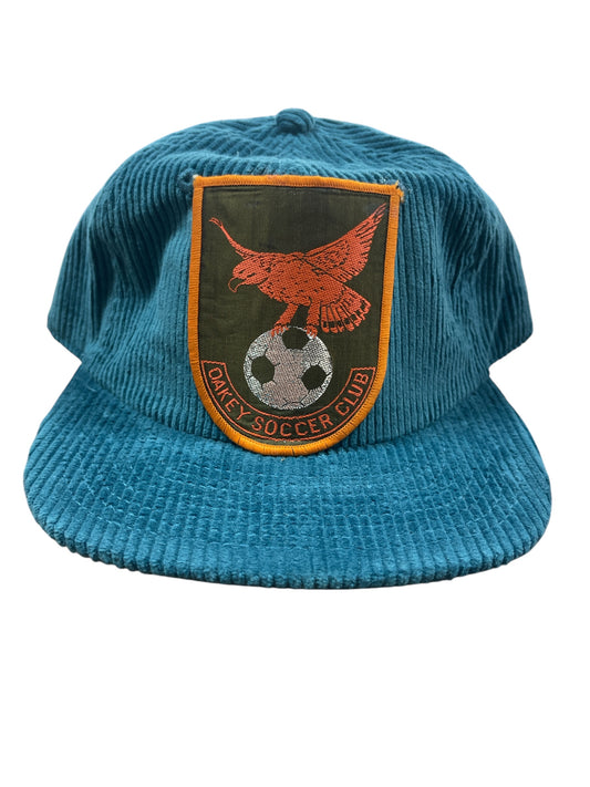 Parliament Queensland Vintage Patch - Cord Hat (Oakey Soccer Club) Sea Blue