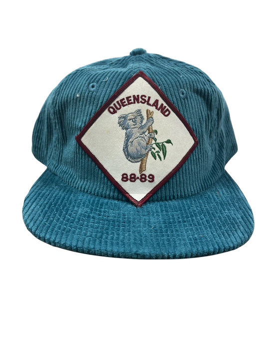 Parliament Queensland Vintage Patch - Cord Hat (Queensland 88) Sea Blue