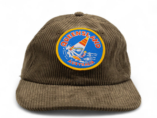 Parliament Queensland Vintage Patch - Cord Hat (Queensland Sailing) Walnut
