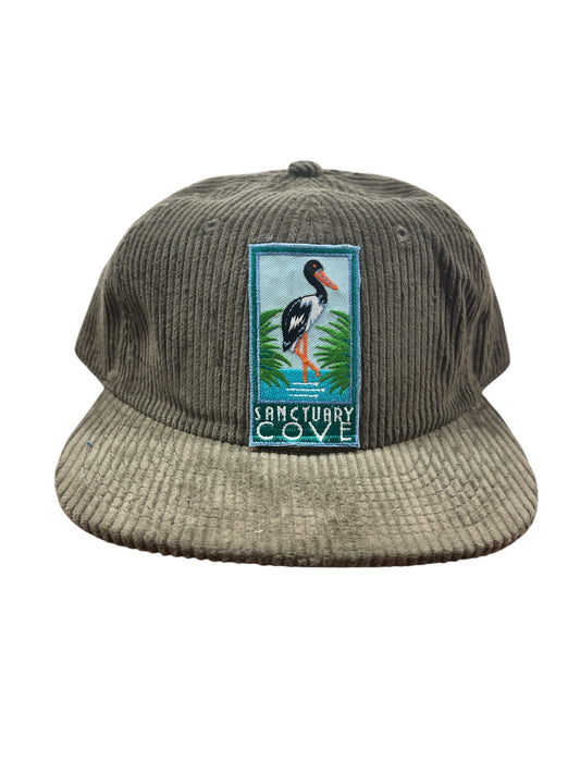 Parliament Queensland Vintage Patch - Cord Hat (Santuary Cove) Walnut
