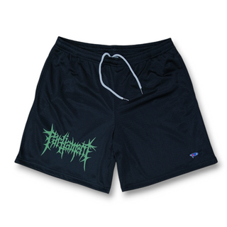 Parliament - Mesh Basketball Shorts Black Thorns Safety Green
