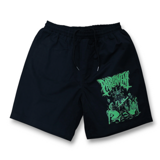 Parliament - Everyday Cotton Shorts Black Heavy Metal Safety Green
