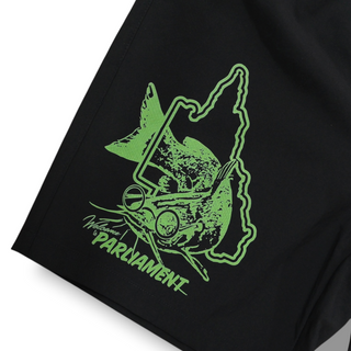 Parliament - Swim Shorts Black Welcome Safety Green