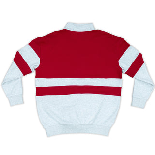 Parliament - Block 1/4 Zip Sweatshirt Cardinal Red / Heather Grey