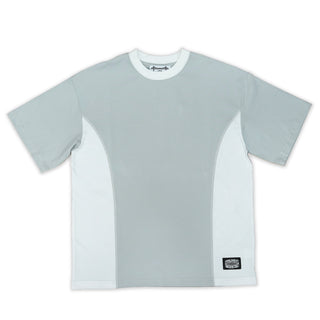 Parliament - 'Panel Beater' T-Shirt White/Grey