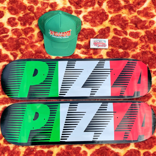 Sale Deal - 8.125" Pizza Movement Black decks, Welcome Hat & V6 Bearings!