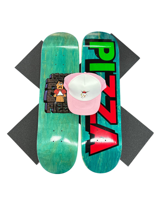 Sale Deal - 8.5" Pizza Logo decks, 2x Sheets Free Grip & Parliament Cap