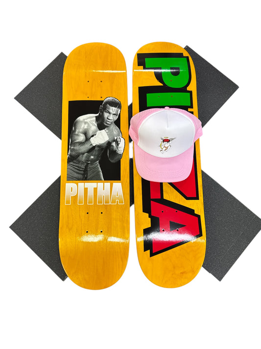 Sale Deal - 8.25" Pizza Logo decks, 2x Sheets Free Grip & Parliament Cap