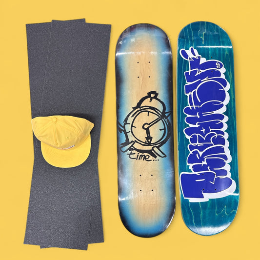 Sale Deal - 8.25" 1x Parliament & 1x Time deck, 2x Sheets Free Grip & Parliament Cap