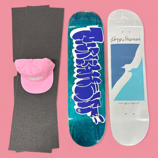 Sale Deal - 8.25" 1x Parliament & 1x Time deck, 2x Sheets Free Grip & Parliament Cap