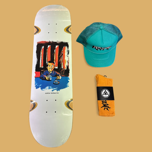 Sale Deal - 8.25" Polar Skate Co deck, Welcome Hat & Welcome Socks