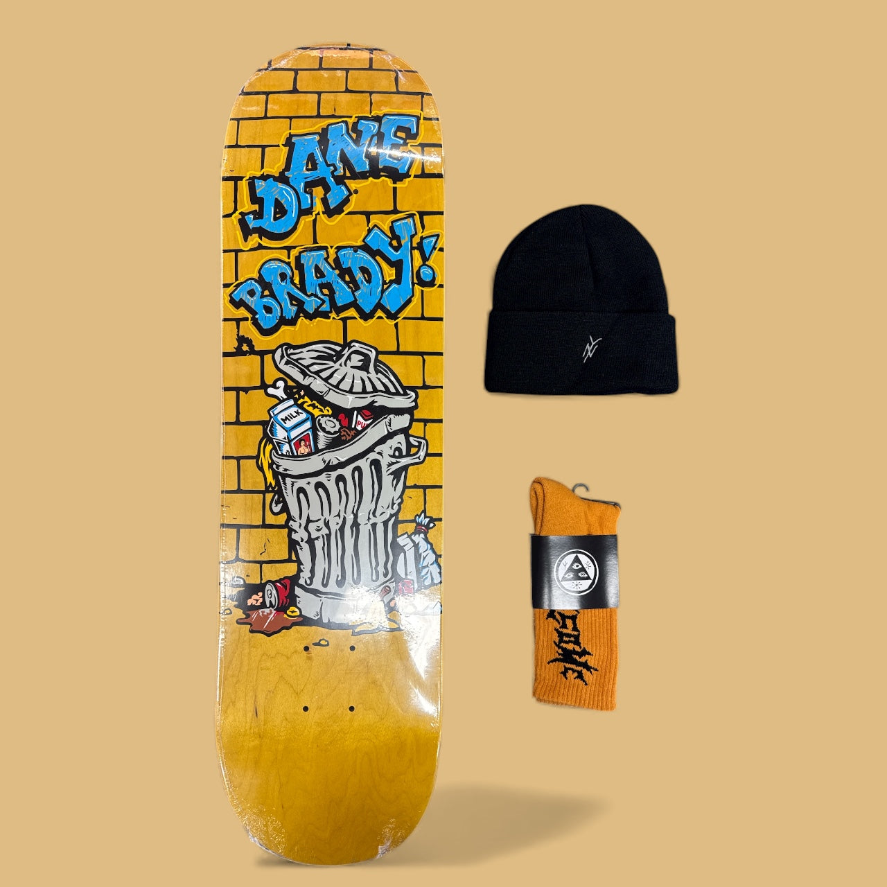 Sale Deal - 8.25" Polar Skate Co deck, 5Boro Beanie & Welcome Socks