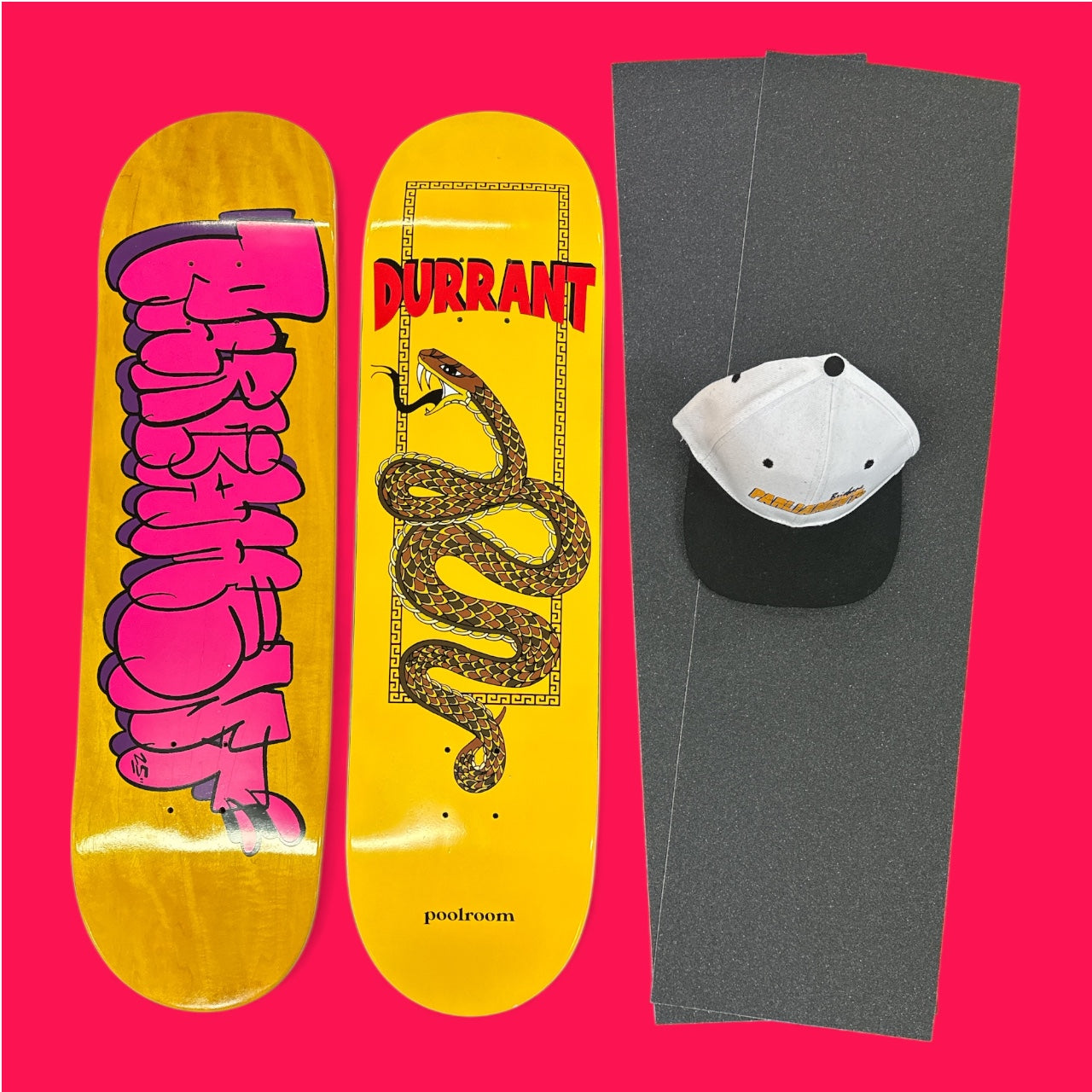 Sale Deal - 8.25" 1x Poolroom deck, 1x Parliament Deck, 2x Sheets Free Grip & Parliament Cap