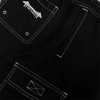 Parliament - Baggy Boardshorts - Black / Contrast White Stitching