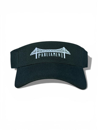 Parliament - Black Visor Hat White Bridge